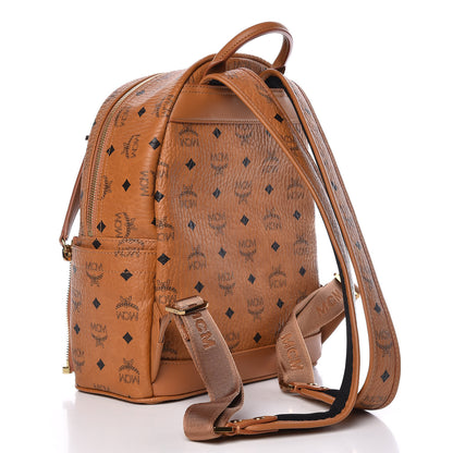 MCM Visetos Studded Small Dual Stark Backpack Cognac 4 of 12