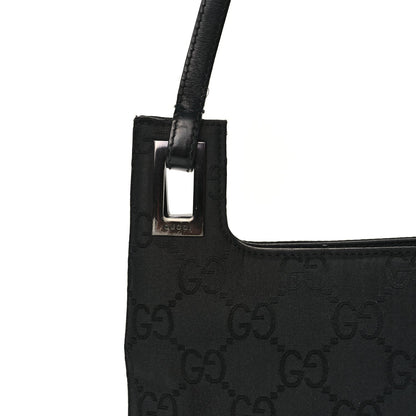 Gucci Nylon Monogram Shoulder Bag Black 10 of 11