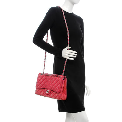 Chanel Patent Quilted Jumbo Double Flap Pink 2 of 11