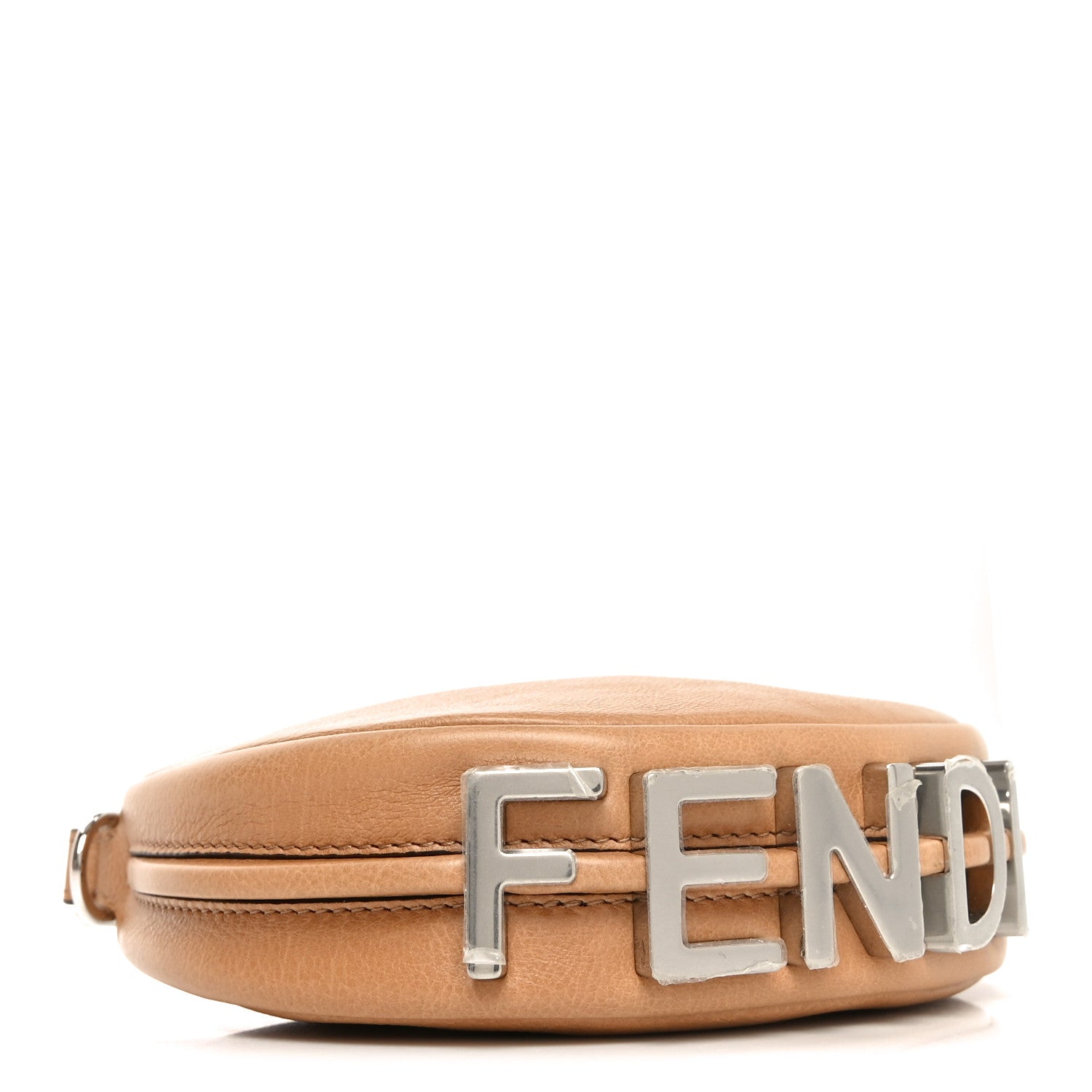 Fendi Vitello Grace Nano Fendigraphy Hobo Charm Miele Scuro 4 of 10