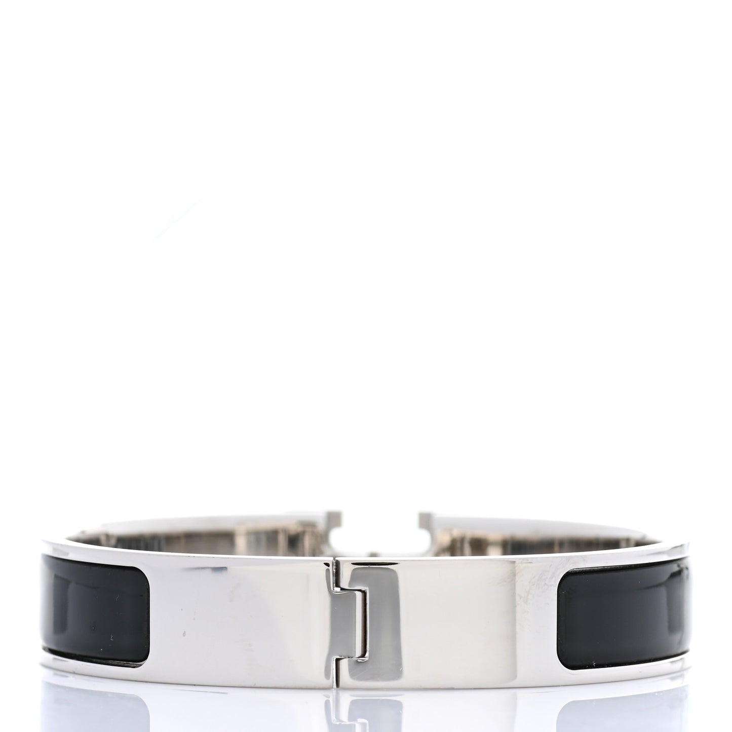 Enamel Narrow Clic Clac H Bracelet PM Black