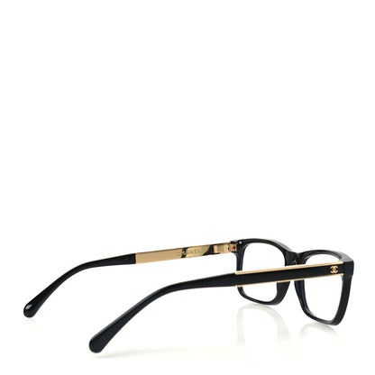 Chanel Acetate Square Clear Glasses 3278 Black Gold 4 of 7