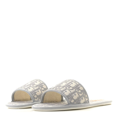 Christian Dior Velvet Oblique Chez Moi Sandal 41 Grey Stone 2 of 12
