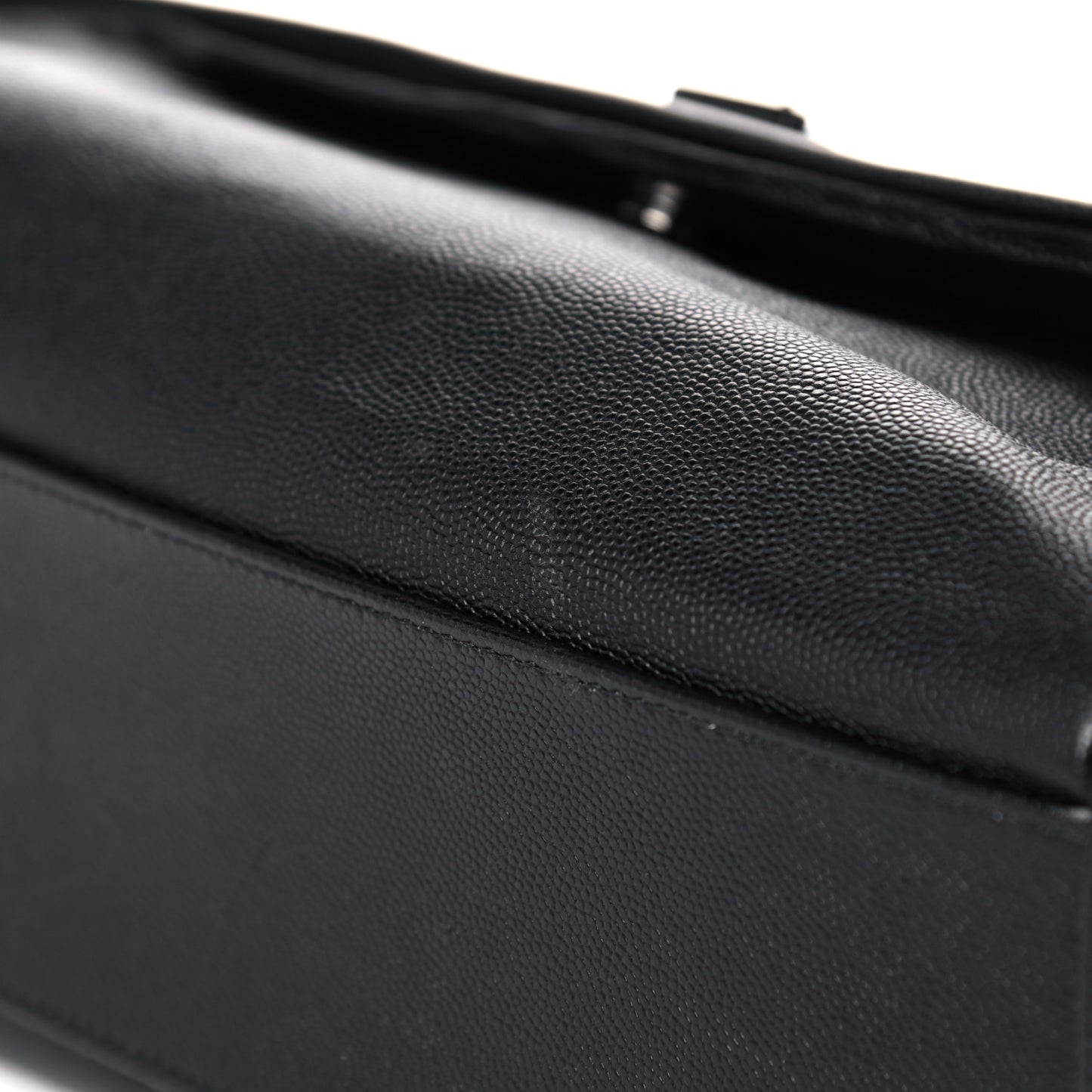 Grain De Poudre Medium West Hollywood Monogram Fold-Over Black