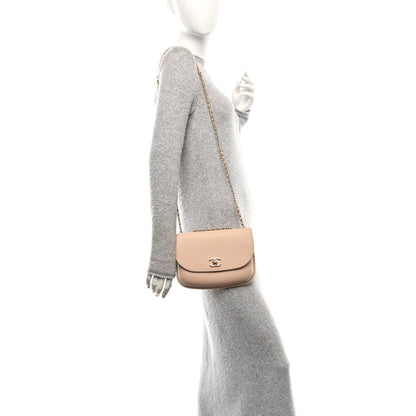 Chanel Caviar Mini Chain Flap Bag Beige 2 of 7