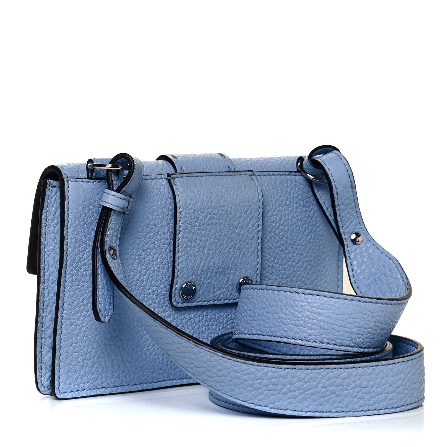 Fendi Cuoio Romano Selleria Baguette Belt Pouch Azzurro Sky 2 of 8