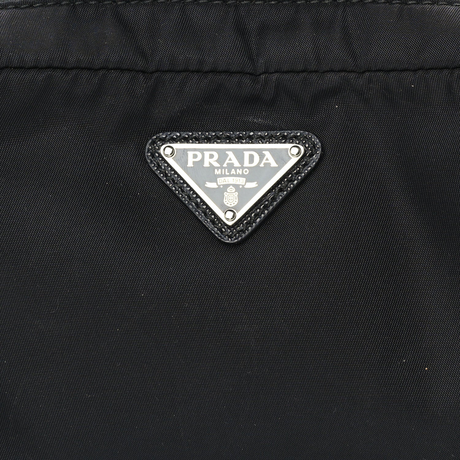 Prada Re-Nylon Saffiano Pouch Wristlet Black 6 of 6