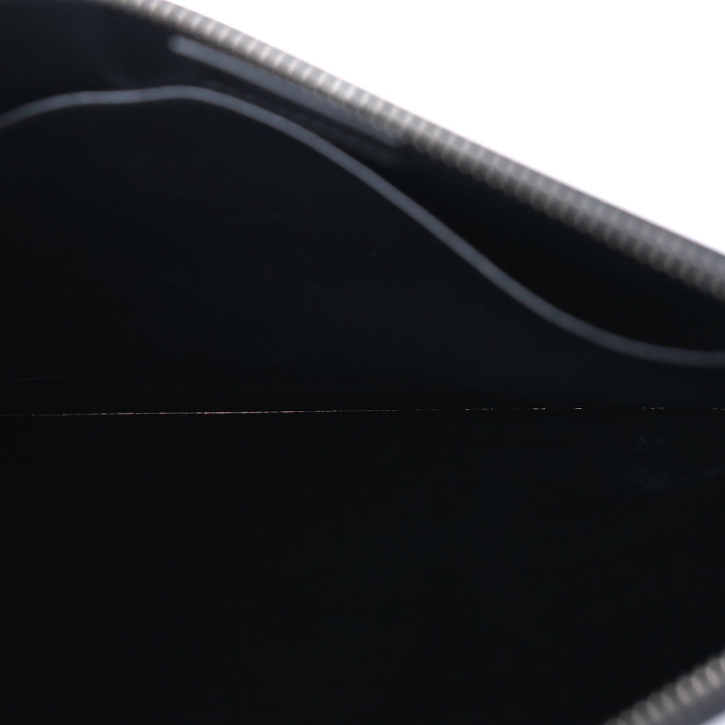 Calfskin Paris Print Medium Cosmetic Pouch  Black