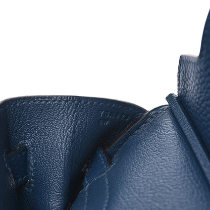 Hermes Taurillon Clemence Birkin 30 Deep Blue 6 of 10