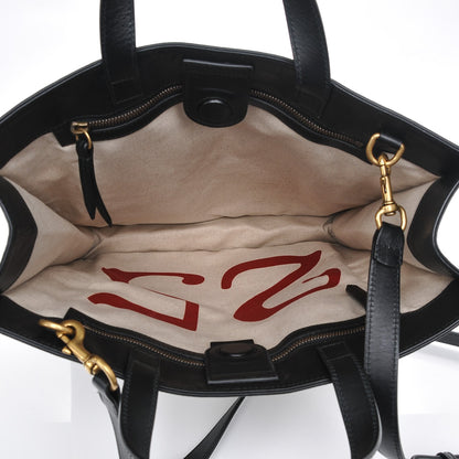 Gucci Soft GG Supreme Monogram Kingsnake Vertical Tote Black 5 of 7