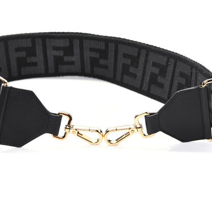 Fendi Ribbon Vitello Seta FF 1974 Adjustable Strap You Black 5 of 8