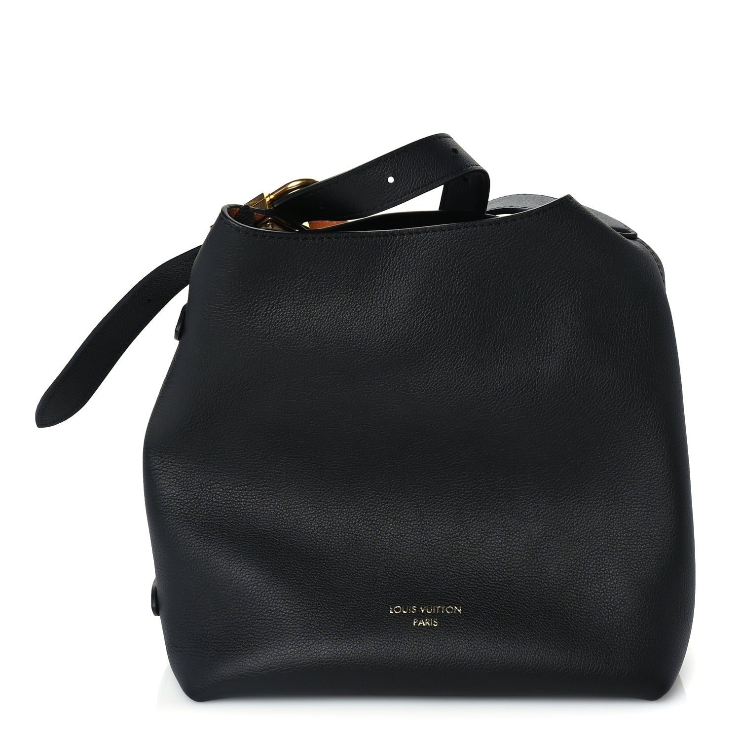 Louis Vuitton Grained Calfskin Low Key Hobo PM Black 1 of 8
