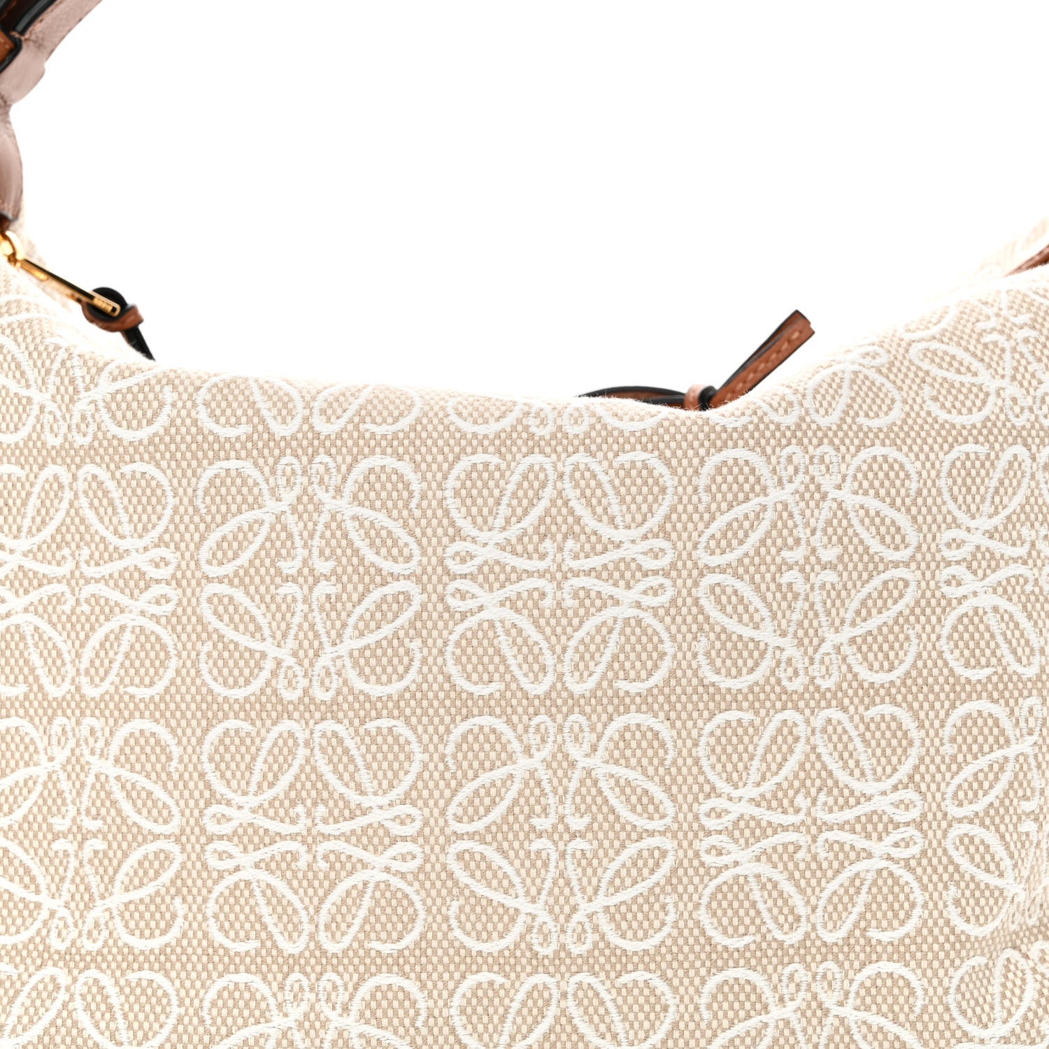 Loewe Jacquard Anagram Calfskin Medium Cubi Bag Ecru Tan 9 of 9