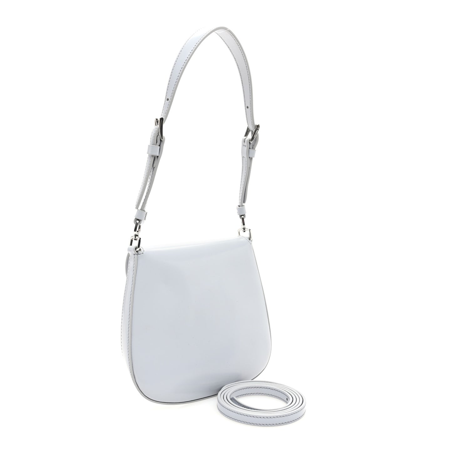 Spazzolato Mini Cleo Flap Adjustable Strap Shoulder Bag Fiordaliso