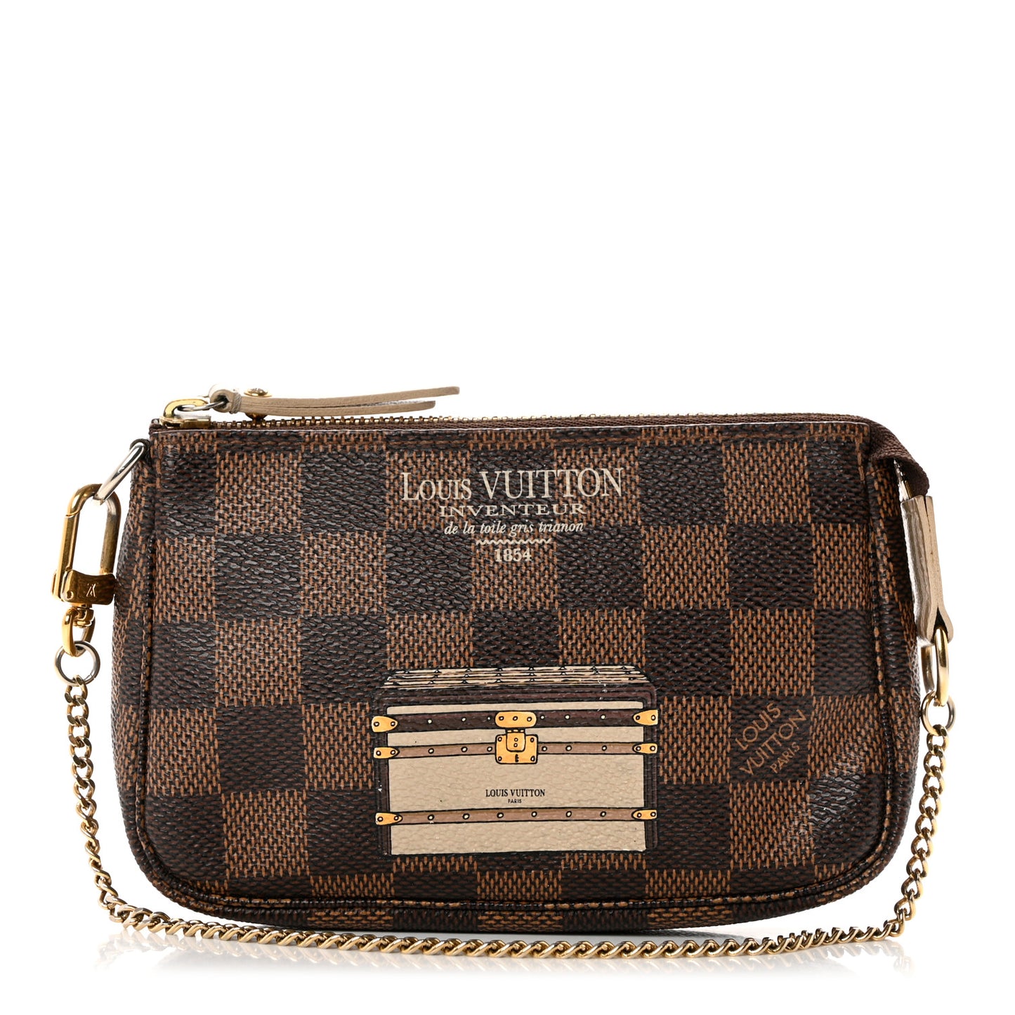 Damier Ebene Trunks and Locks Mini Pochette Accessories