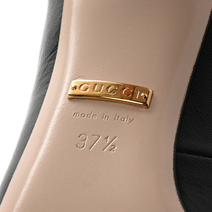 Gucci Malaga Kid Web Sylvie High Heel Slingback Pumps 37.5 Black 7 of 7
