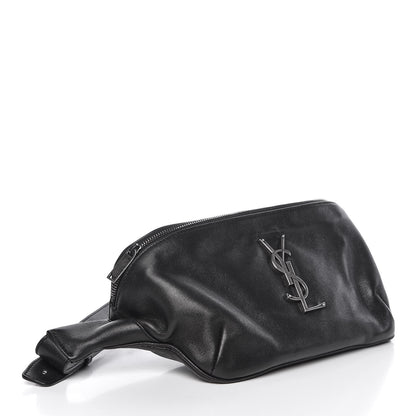 Saint Laurent Calfskin Monogram Belt Bag Black 4 of 10