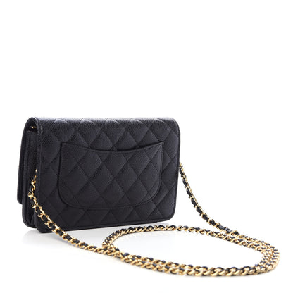 Chanel Caviar Quilted Wallet On Chain WOC Black 3 of 12