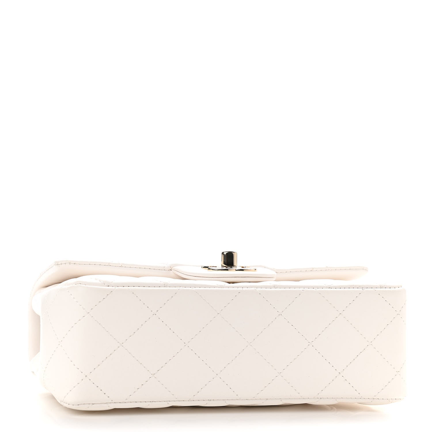 Chanel Lambskin Quilted Mini Rectangular Flap White 4 of 10