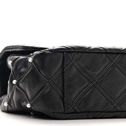 Chanel Lambskin Quilted Pearl Studded Flap Black 9 of 10