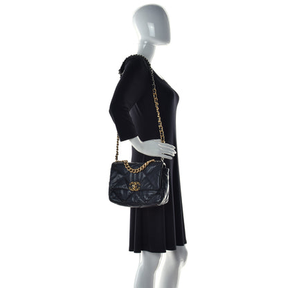 Chanel Lambskin Quilted Medium Chanel 19 Flap Black 2 of 11