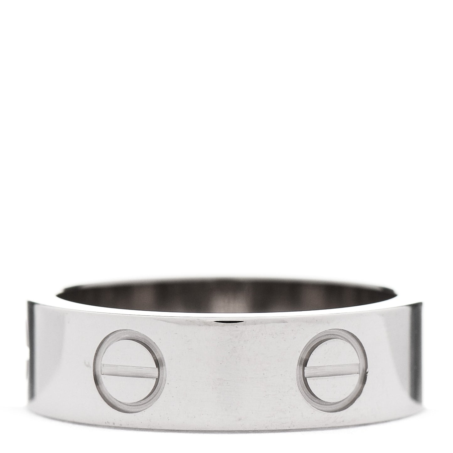 18K White Gold 5.5mm LOVE Ring 52 6