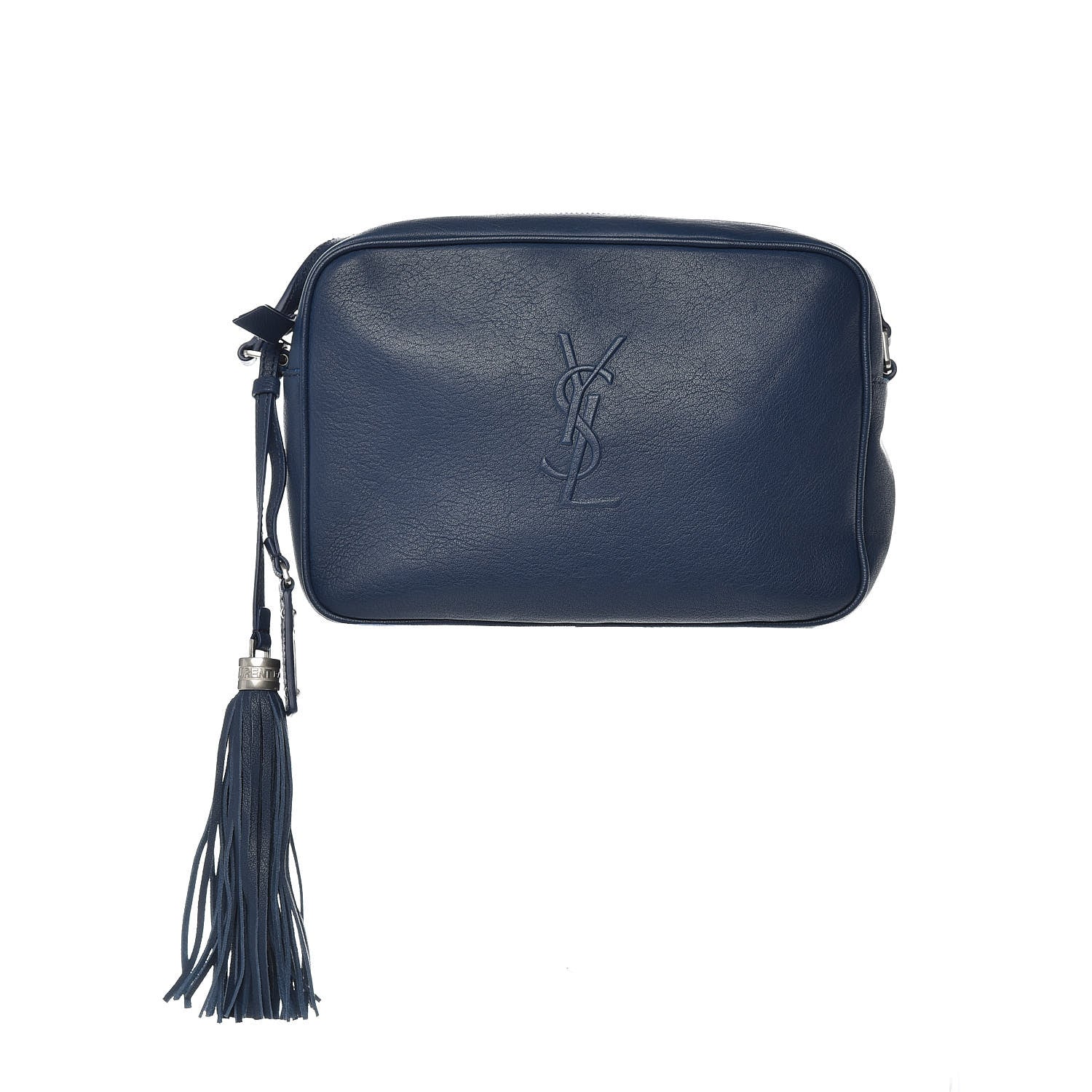 Saint Laurent Calfskin Monogram Small Lou Camera Bag Blue 1 of 9