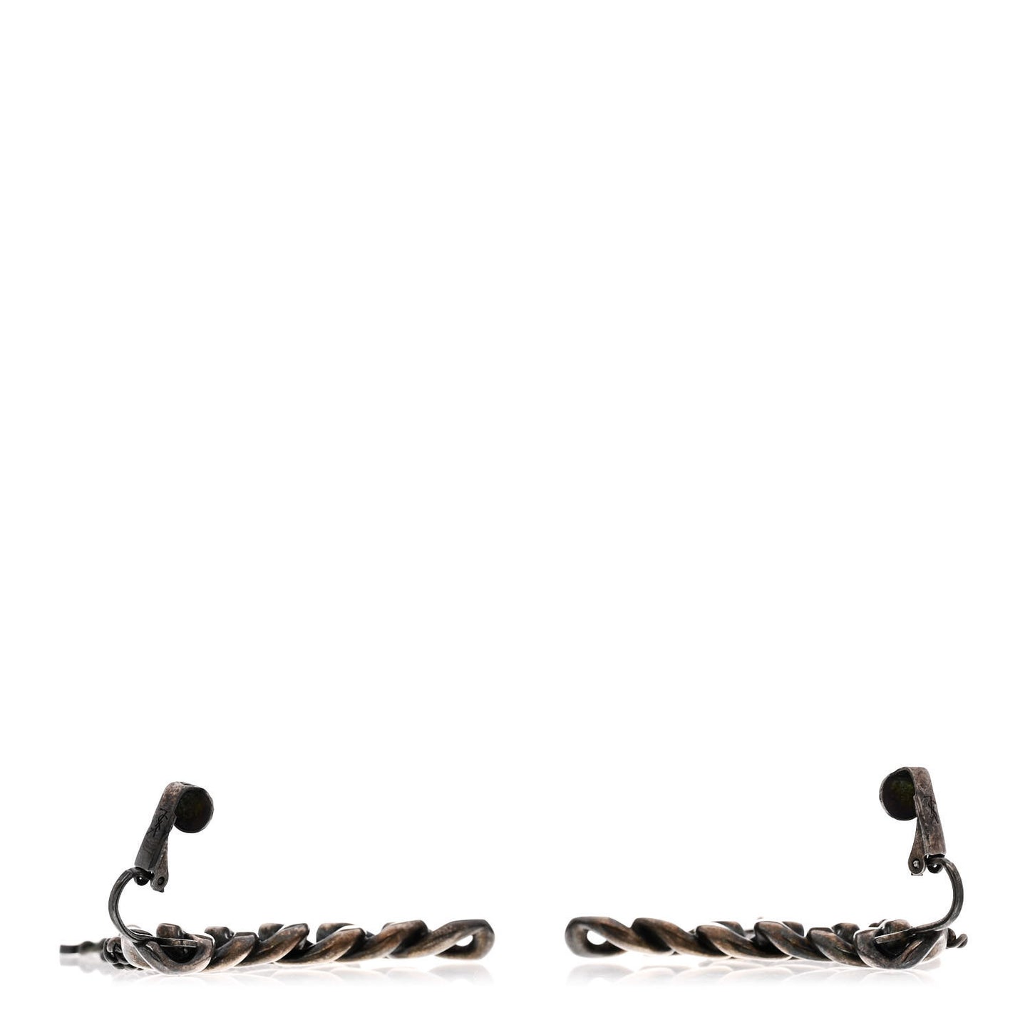 Metal Cascade Chain Ear Climber Earrings Silver