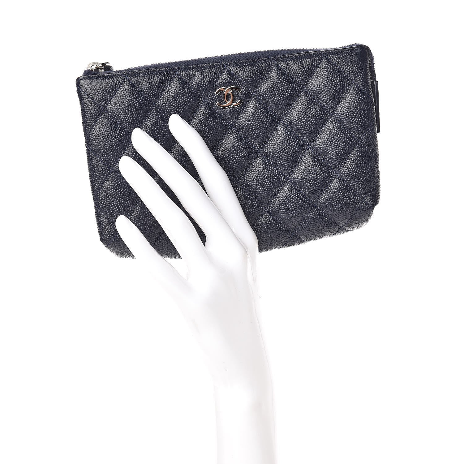 Chanel Caviar Quilted Small Pouch Navy 2 of 10