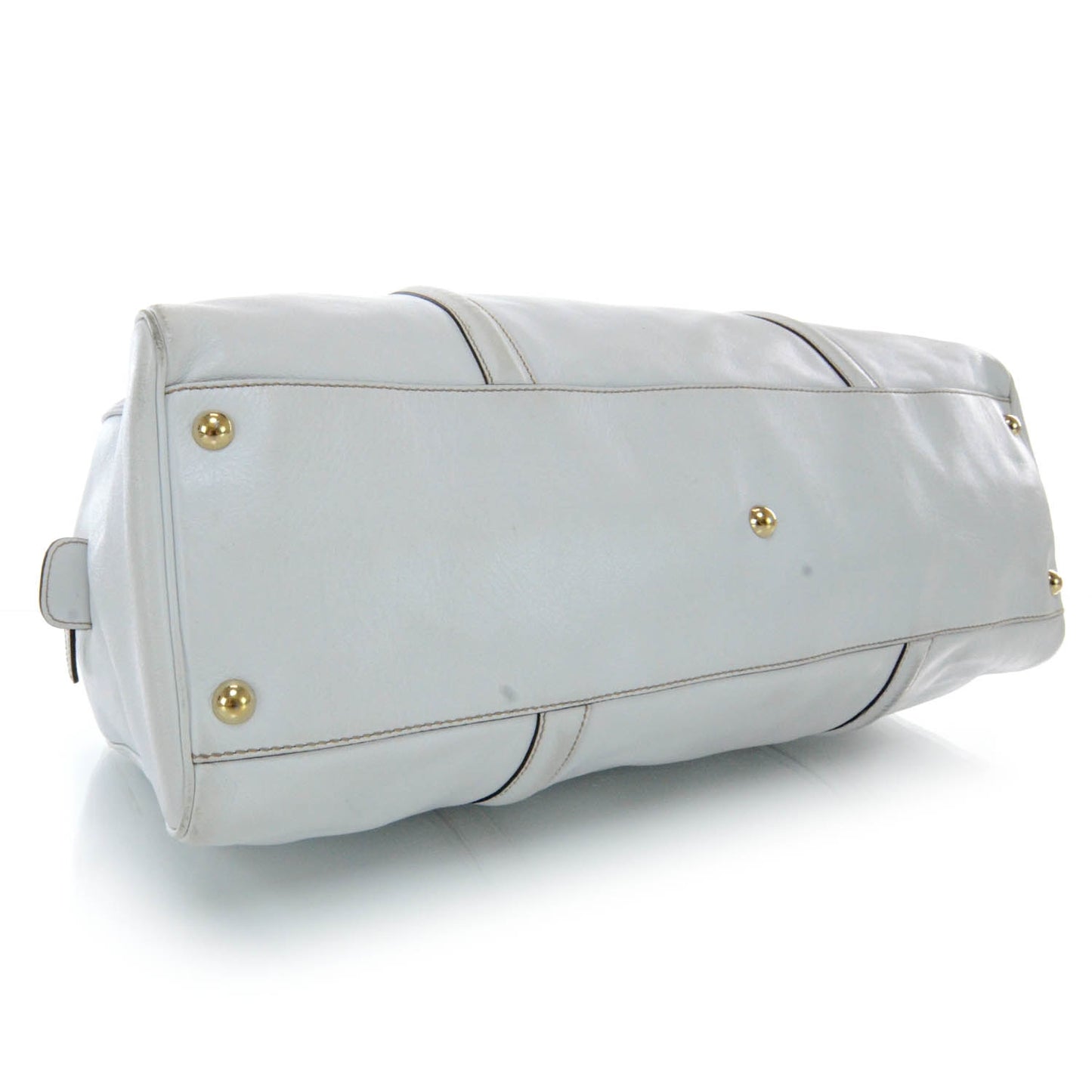 Leather Britt Large Boston White