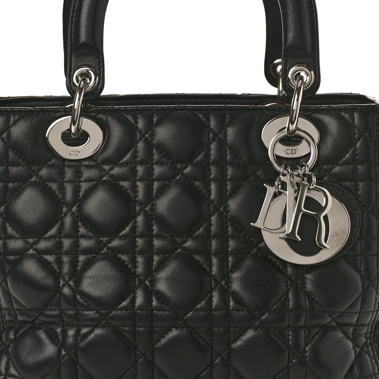 Lambskin Cannage Medium Lady Dior Black