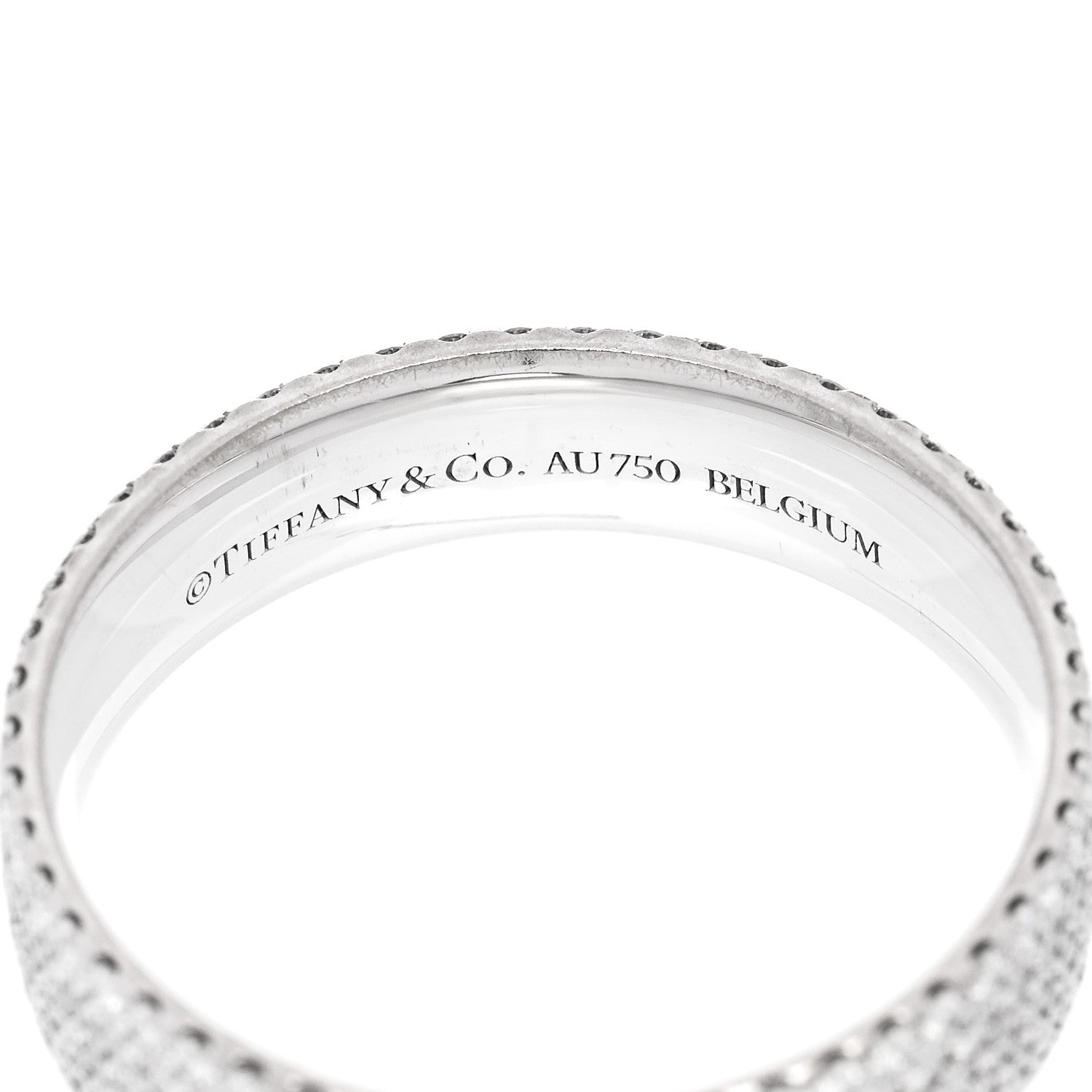 Tiffany 18K White Gold Diamond Metro Five-Row Ring 53 6.5 4 of 5