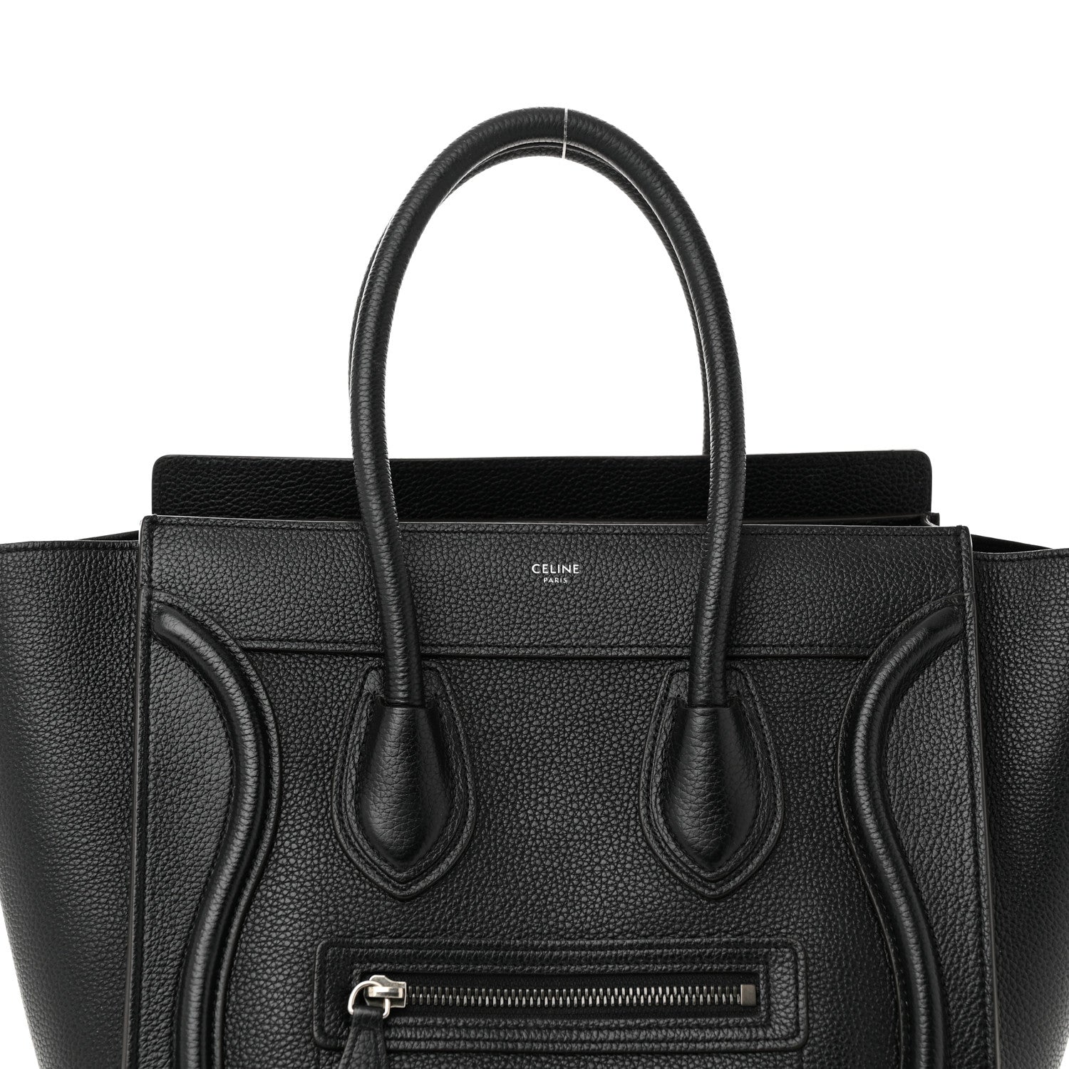 Celine Drummed Calfskin Micro Luggage Black 7 of 9