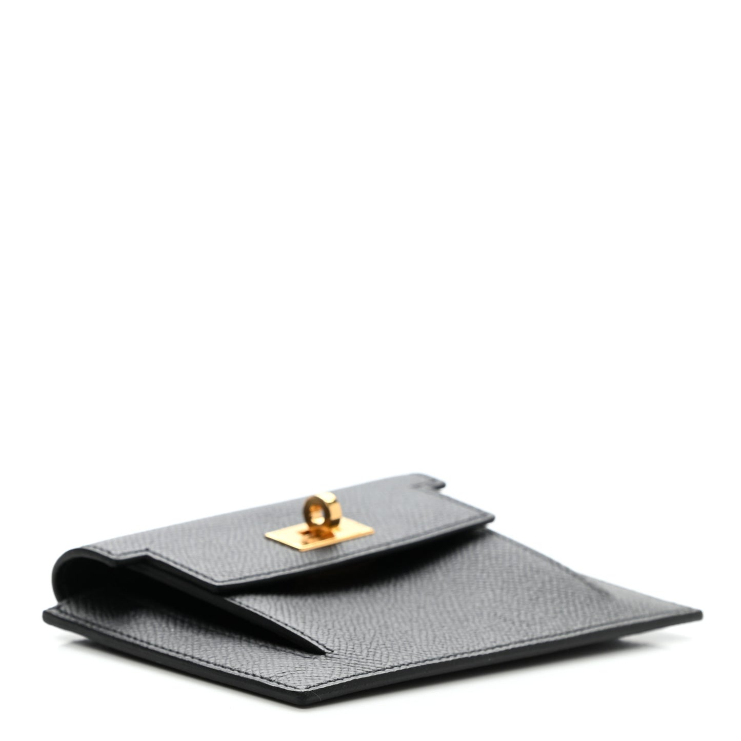 Epsom Kelly Pocket Compact Wallet Black