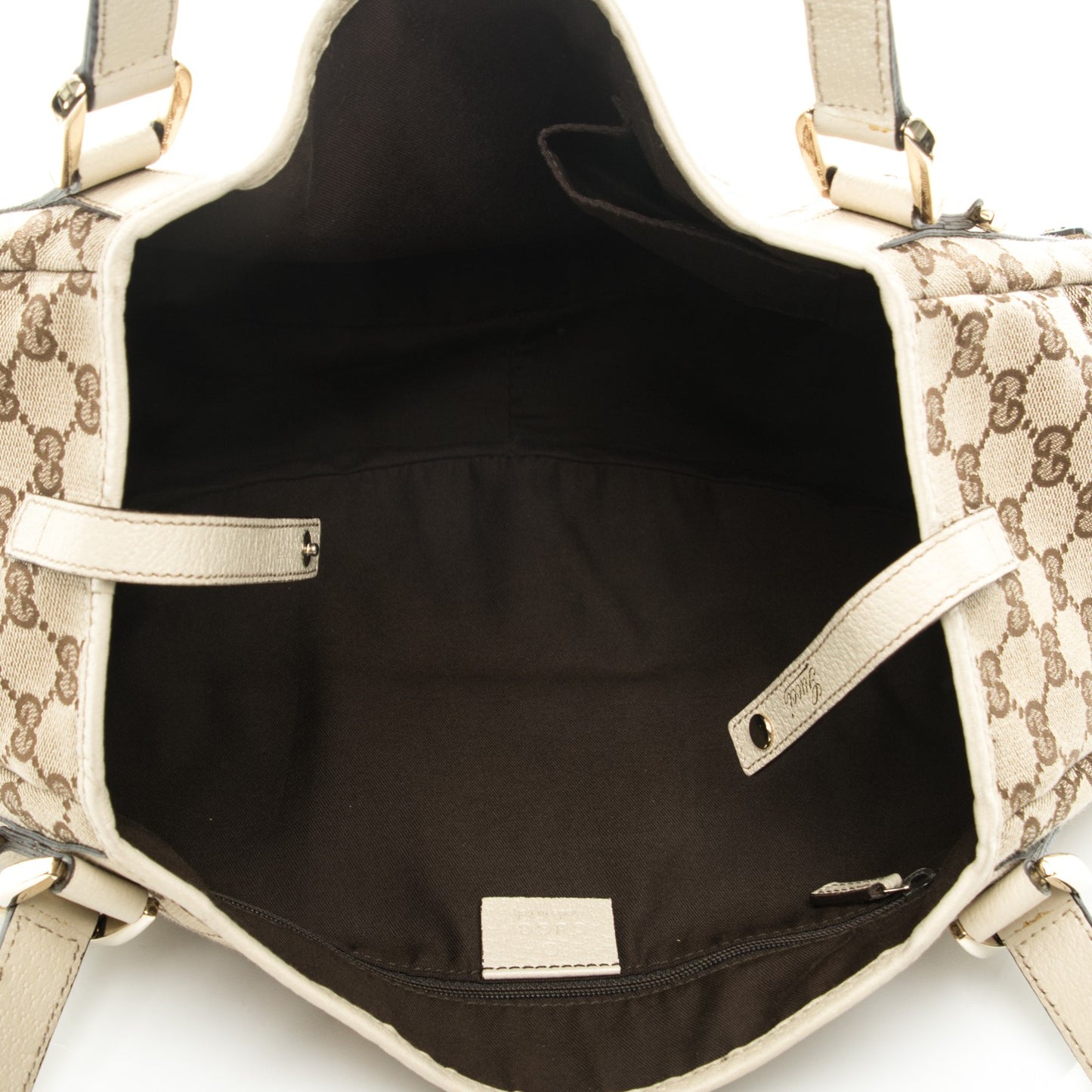 Monogram Medium Abbey Shoulder Bag Off White
