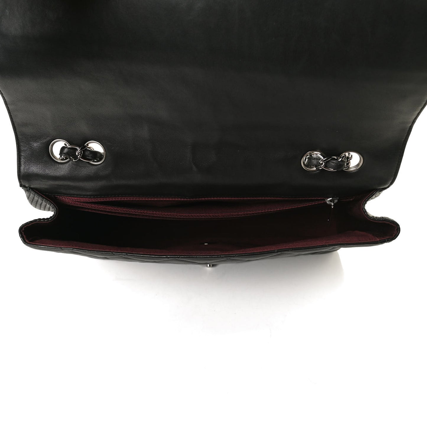 Lambskin Quilted Large Coco Rider Flap Black