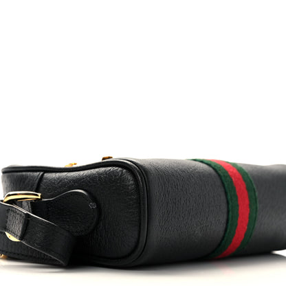 Gucci Calfskin Web Mini Ophidia Shoulder Bag Black 8 of 9
