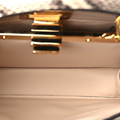 Fendi Snakeskin Shiny Nappa Small Peekaboo I SEE U Beige 4 of 8