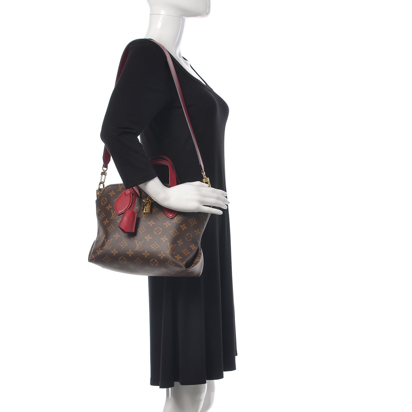 Monogram Flower Zipped Tote PM Lie de Vin