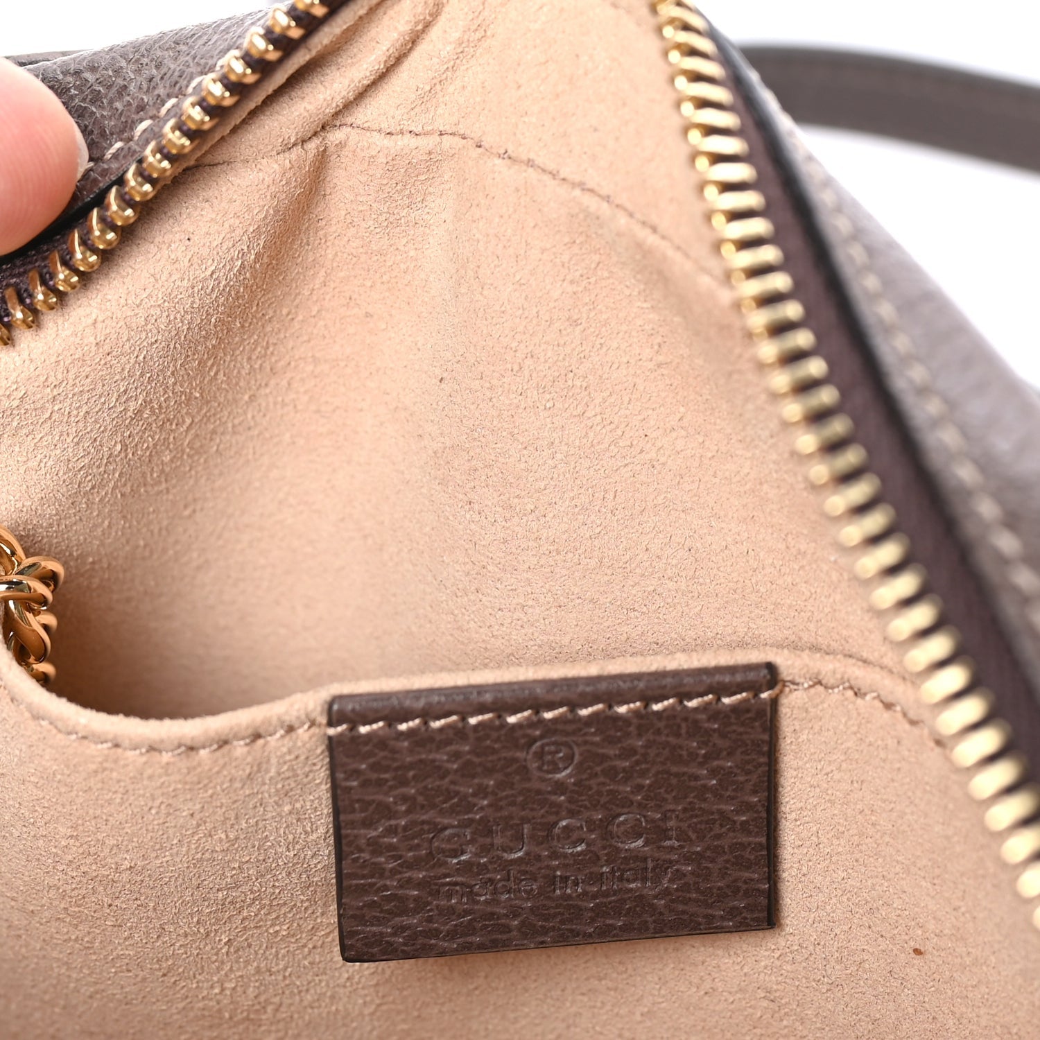 Gucci GG Supreme Monogram Web Mini Ophidia Shoulder Bag  Brown 5 of 7