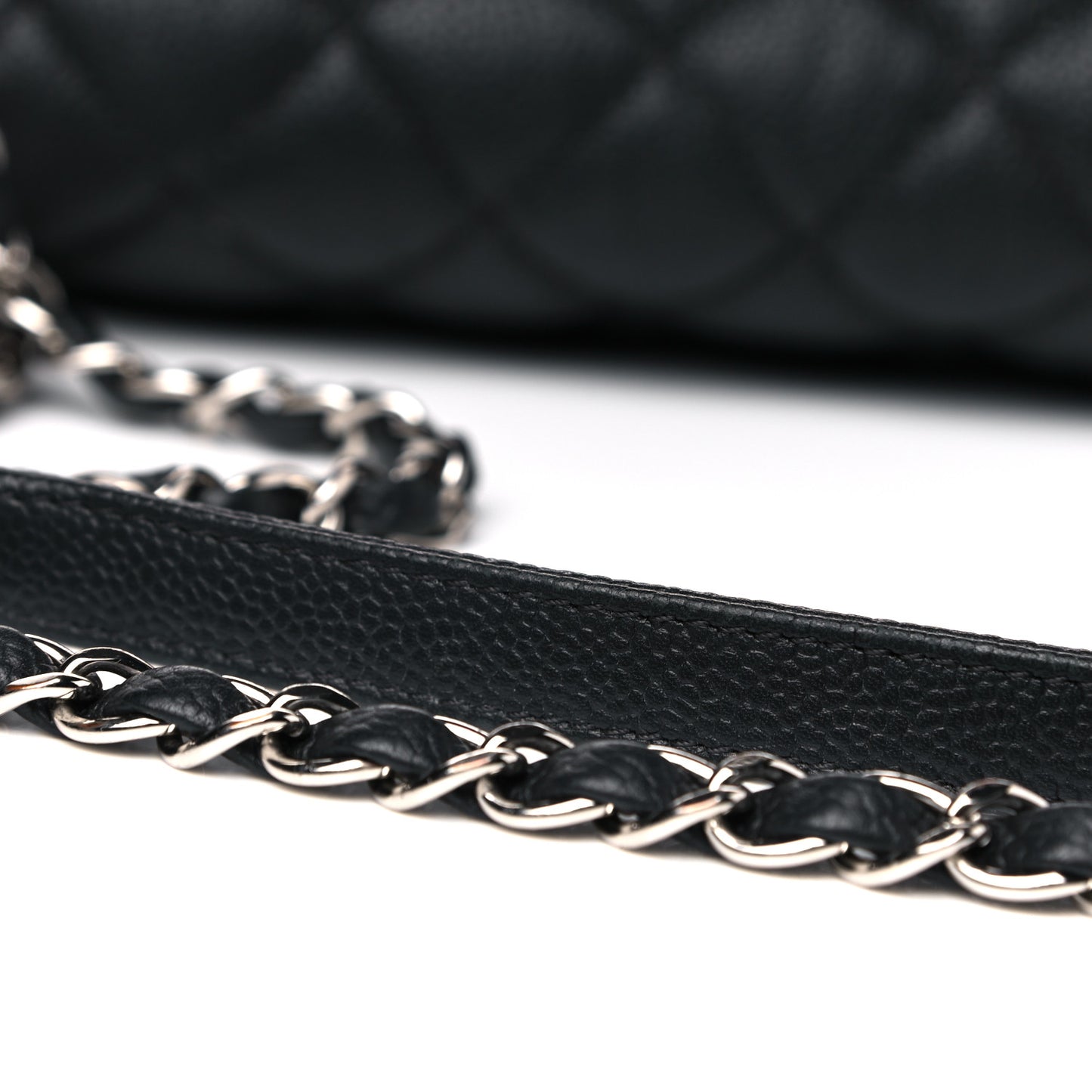 Caviar Quilted Jumbo Easy Flap Black