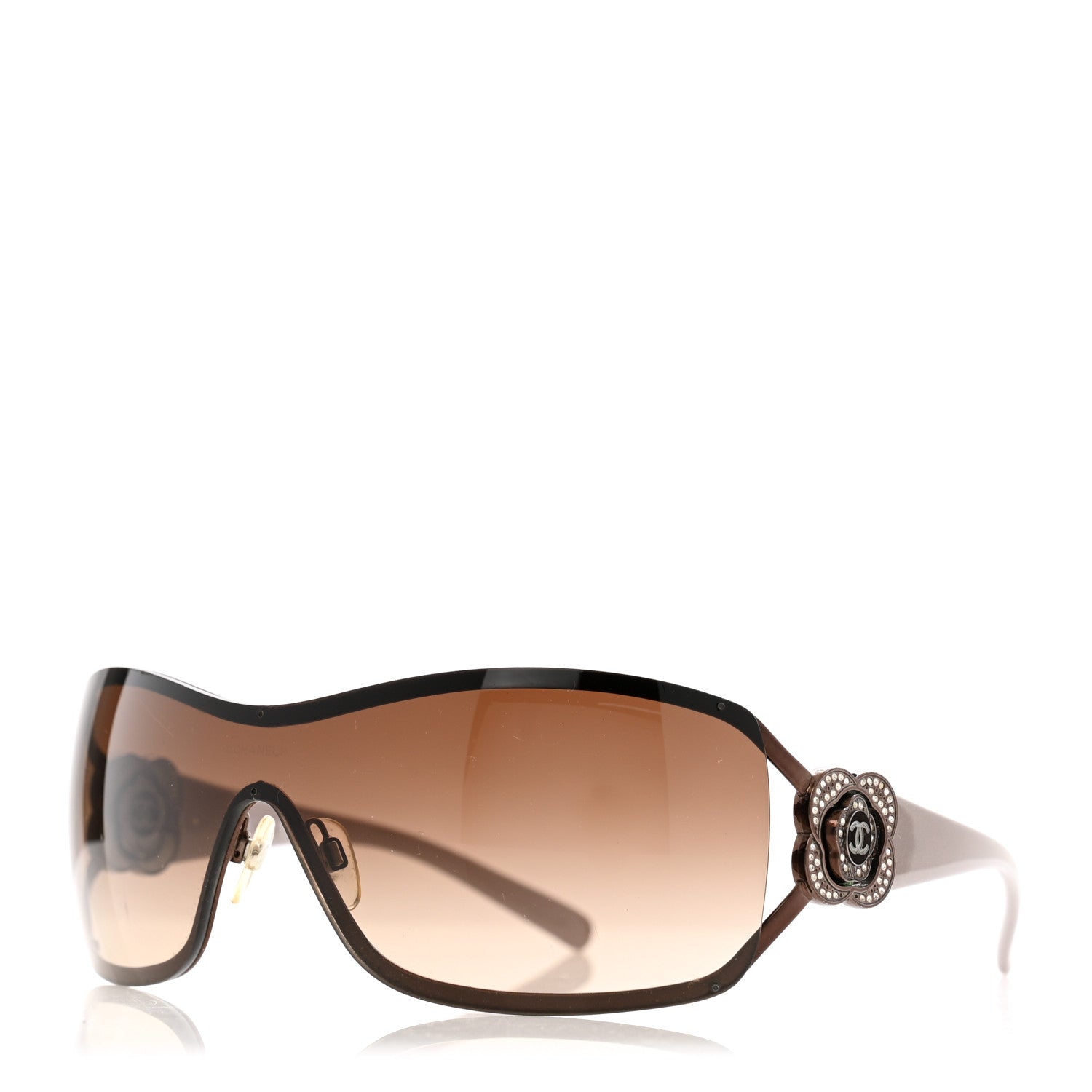 Chanel Swarovski Crystal Camellia CC Sunglasses 4164-B Purple 1 of 7