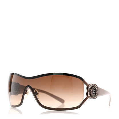 Chanel Swarovski Crystal Camellia CC Sunglasses 4164-B Purple 1 of 7