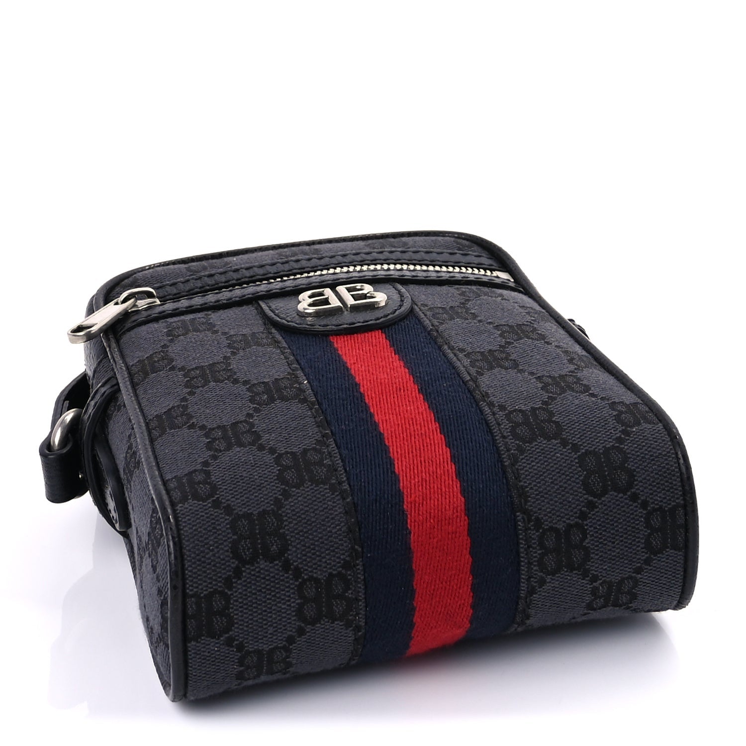 Balenciaga X  BB Monogram Web Mini Ophidia Messenger  Black 3 of 7