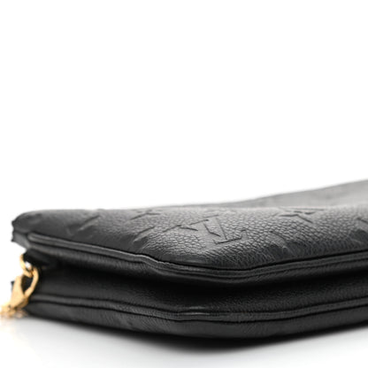 Louis Vuitton Empreinte Double Zip Pochette Black 9 of 11