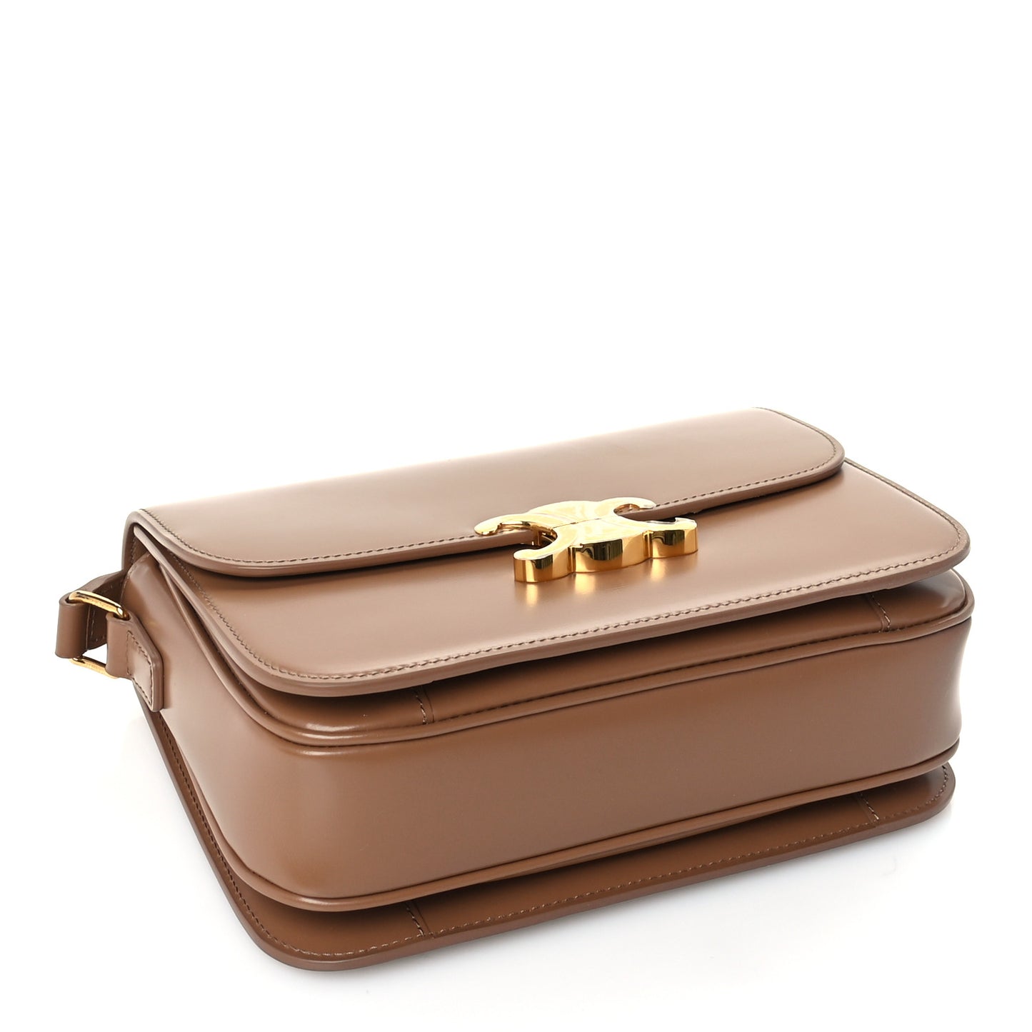 Shiny Calfskin Medium Triomphe  Bronze