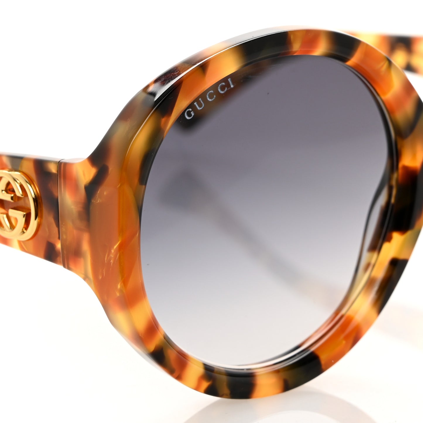 Round 56mm Sunglasses GG1256S Havana