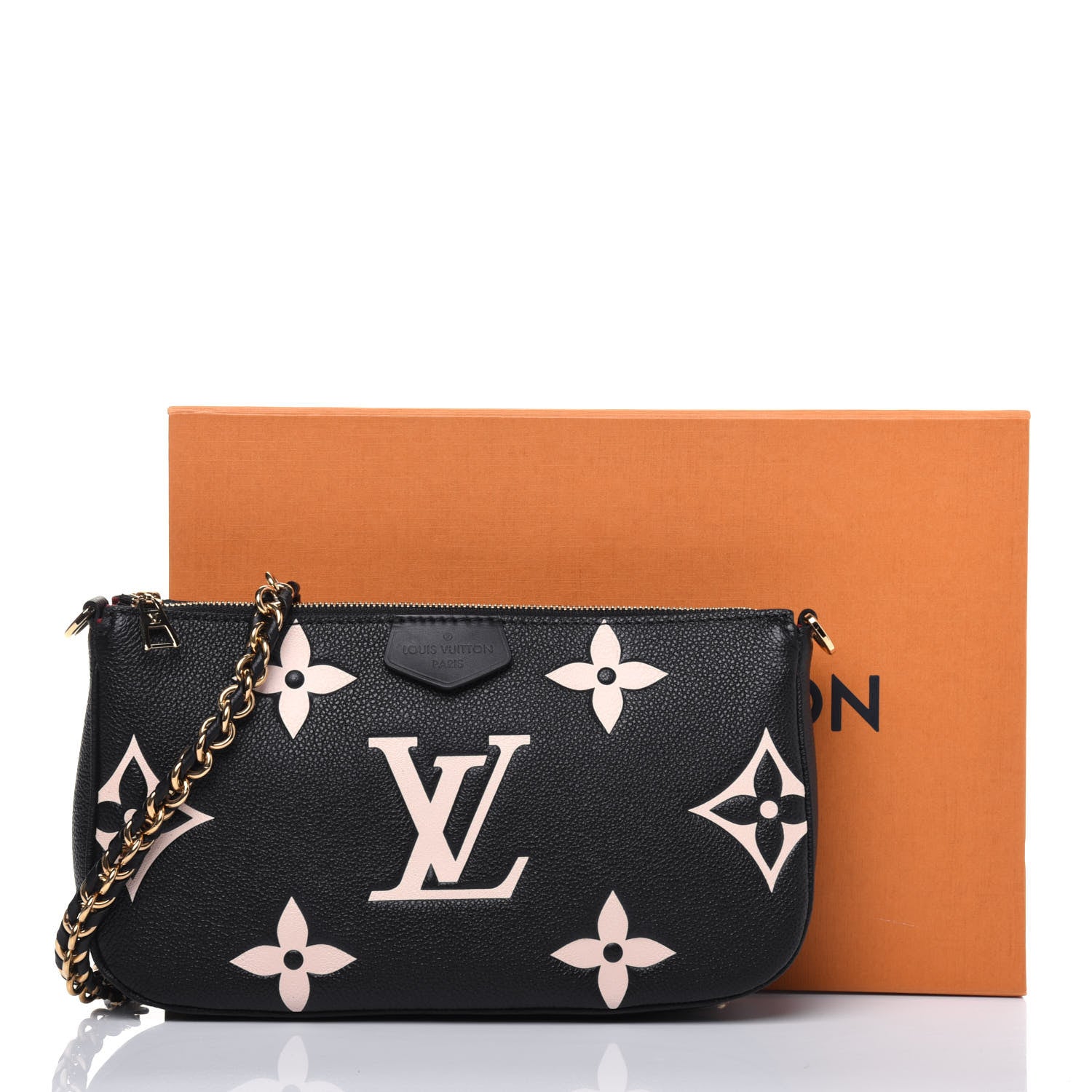Louis Vuitton Empreinte Monogram Giant Multi Pochette Accessories Large Pochette Black Beige 10 of 10