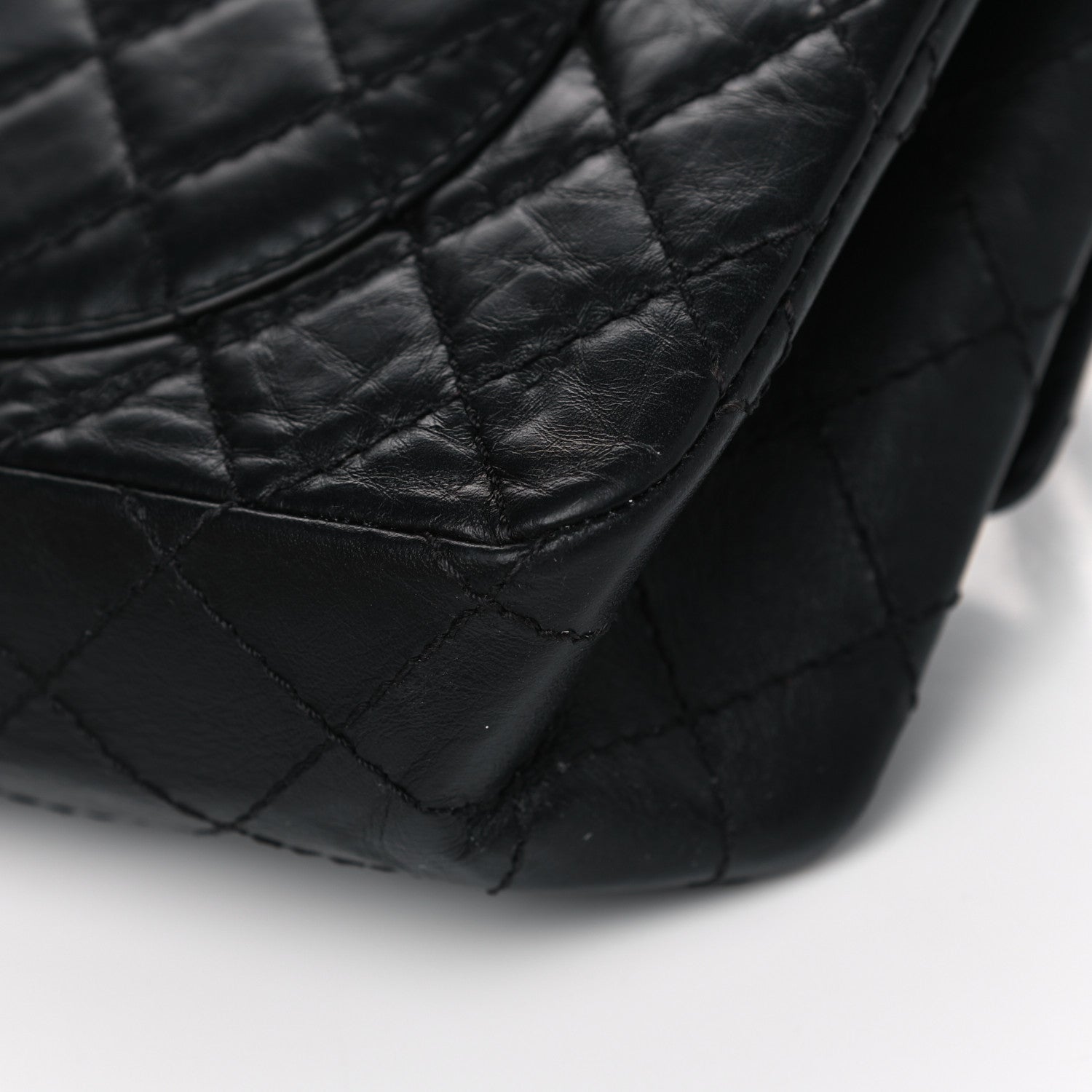 Chanel Aged Calfskin Space Charms 2.55 Reissue 225 Flap Black 11 of 17