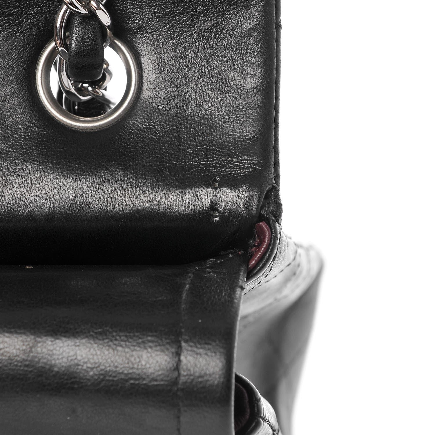 Chanel Lambskin Quilted Medium Double Flap Black 12 of 14